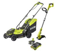 Ryobi 18V One+™ Cordless 33Cm Lawn Mower & Grass Trimmer (1 X 5.0Ah)