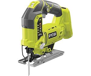 RYOBI 18V ONE+ Jigsaw (Battery & Charger Excluded) | R18JS-0, Hyper Green, LED work light, tool-free blade clamp, curved and straight cuts