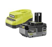 RYOBI 18V ONE+™ Lithium+™ 4.0Ah Battery Kit with Compact Charger, Compatible wit