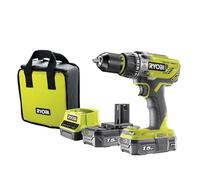 RYOBI 18V PERCUSIION - Combi Drill with 2 Batteries, Charger and Carry CASE R18PD31-215S