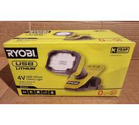 Ryobi 4V USB Lithium Clip-On Lamp, 3 Brightness Levels Adjustable Head Body Only
