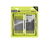 RYOBI Black Oxide Round Shank Drill Bit Set (25-Piece)
