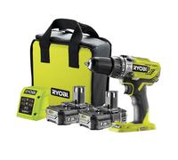 Ryobi Cordless Combi Drill R18PD3-215SK ONE+ 18V 2 batteries 1.5Ah Li-ion