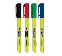 Ryobi Fine Tip Coloured Marker Pen 4-Pack - Rhmfmc-4
