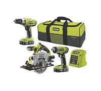 RYOBI ONE+ 1.3Ah 2 Li-ion Battery 3 Tool Kit (Combi Drill, Impact Driver, Circular Saw & Charger)