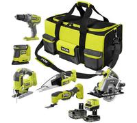 Ryobi One+ 10-Piece Cordless Combo Kit (2.0 + 4.0Ah) 18V Rck186O-242Szl