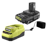 Ryobi One+ 18V Lithium-Ion Battery and Charger Kit, Extreme Weather Performance, Fast Charge Less Than 1 Hour