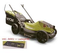 RYOBI ONE+ Cordless Hand Lawn Mower RLM18X33B40 18 V 33 cm Mulch Kit NEU