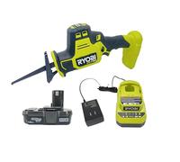 RYOBI ONE+ HP 18V Brushless Cordless Compact One-Handed Reciprocating Saw Kit with 1.5 Ah Battery and 18V Charger