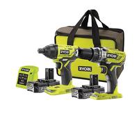 Ryobi ONE+ Li-ion Brushed Cordless Combi drill & impact driver (2 x 2Ah) R18ID2PPD-220S, New