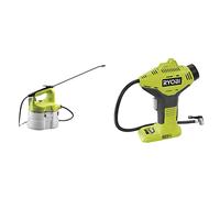 Ryobi OWS1880 One+ Cordless Weed Sprayer - 18V & R18PI-0 18V ONE+ Cordless High Pressure Inflator (Body Only), Grey