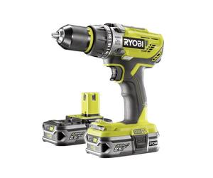 RYOBI Pack Perceuse-visseuse a percussion + 2 Batteries - 2,5Ah - 50 Nm