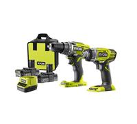 Ryobi R18DDID-220S 18V ONE+ Cordless Drill Driver Set 2x2.0Ah Batteries