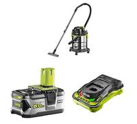 RYOBI R18WDV-0 Wet & Dry Vac + 5ah Battery & Charger