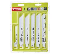 RYOBI RAK06RB 6 Piece Reciprocating Saw Blade Set Wood Metal Plastic