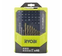 Ryobi RAK46MIX Mixed Drilling and Driving Bit Set, 46 Piece