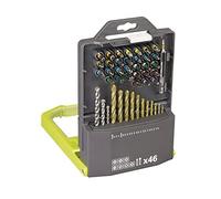 Ryobi RAK46MIX Mixed Drilling and Driving Bit Set, 46 Piece