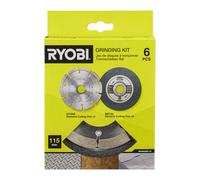 Ryobi RAK6AGD115 115mm Angle Grinder Accessory Set (6 Piece)