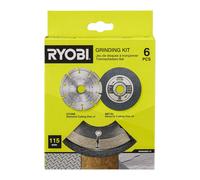 Ryobi RAK6AGD115 115mm Angle Grinder Accessory Set (6 piece)