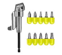 RYOBI RAKRAD11 Right Angle Drill Adapter + Bits (11 piece), Silver