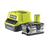 Ryobi - RC18120-140 - Pack of 1 120-minute fast charger + 1 lithium battery + 18 V ONE + 4.0 Ah - Battery compatible with more than 200 DIY and gardening tools