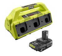 Ryobi RC18640 18V ONE+ 6-Port Charging Station + 2.0AH Battery