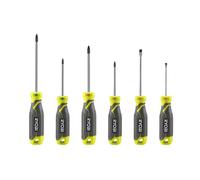 Ryobi RHSDS6PC Magnetic Screwdriver Set Non-Slip Magnetic Tips 6 Pieces