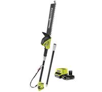 Ryobi Rpt 184520 One+ 18 V Cordless Pole Hedge Trimmer, Hyper Green, 45 Cm Blade (With 1 X 2.0 Ah Battery)