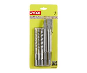 Ryobi Sds Max Chisel & Drill Bit Set (5 Piece) - Raksp05