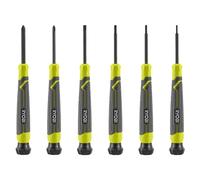RYOBI - Set of 6 Precision Screwdrivers with Magnetic Head - RHSDSPC6