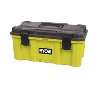 RYOBI Tool Box 22 in RSTB21 | Capacity 39 L, Metal Fasteners, Cap Compartments on the Lid, Reinforced ABS Handle, Water Resistant
