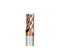 Ryoncng 1PCS Roughing End Mill Solid Carbide CNC Machining 3 Flutes 4 Teeth for Metal Steel Iron Aluminum MDF Acrylic Wood Copper Plastic(4 Flutes-2055,16xD16x60x150)