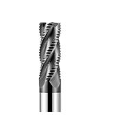 Ryoncng 1PCS Roughing End Mill Solid Carbide CNC Machining 3 Flutes 4 Teeth for Metal Steel Iron Aluminum MDF Acrylic Wood Copper Plastic(4F-BK2055,16xD16x60x150)