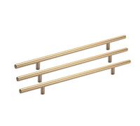 Ryoncng 3 pcs Cupboard Door Pull Handles Kitchen Cabinet,Modern Style Chest of Drawers,T Bar for Bedroom Furniture Drawer Hardware Accessories Golden(Hole Distance 224mm)