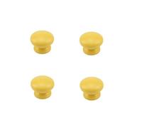 Ryoncng Cabinet Knobs 4Pcs Beech Color Mushroom Head Handle Drawer Tv Wardrobe Single Hole Children's Room Wooden Yellow 96Mm(Yellow,Single Hole)