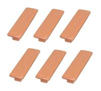 Ryoncng Cabinet Pulls 6Pcs Beech Wood Mahogany Wardrobe Handle Door Drawer Rectangular 96Mm Color(Wood Color,96mm)