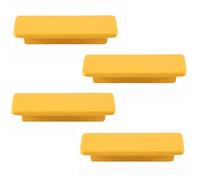 Ryoncng Drawer Knobs 4Pcs Long Trapezoid Color Handles Wooden Children's Wardrobe Door Yellow 64Mm(Yellow,96mm)