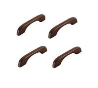 Ryoncng Kids Room Wooden Handles 4Pcs Flat Bridge Log Door Handle Wardrobe Cabinet Drawer Beech Solid Wood Chinese Style Furniture 192Mm Color(Dark Walnut,96mm)