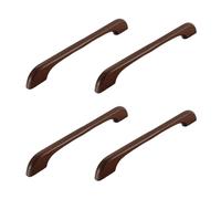 Ryoncng Kids Room Wooden Handles 4Pcs Flat Bridge Log Door Handle Wardrobe Cabinet Drawer Beech Solid Wood Chinese Style Furniture 192Mm Color(Dark Walnut,192mm)