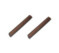 Ryoncng Wood Dresser Knobs 2Pcs Black Walnut Cabinet Handles Wardrobe Door Drawer One Line Gray Solid Furniture 192Mm(96mm)