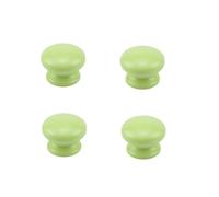 Ryoncng Wood Pull Handles 4Pcs Solid Wardrobe Kitchen Cabinet Door Drawer Wooden Handle Children's Room Colorful Cartoon Green Single Hole(Green,Single Hole)