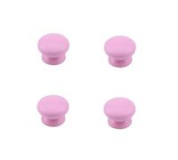 Ryoncng Wood Pull Handles 4Pcs Solid Wardrobe Kitchen Cabinet Door Drawer Wooden Handle Children's Room Colorful Cartoon Green Single Hole(Pink,Single Hole)