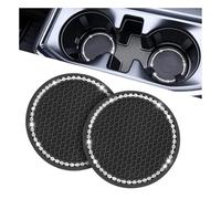 RYOSRKQMK Car Cup Holder Coasters, for Citroen SpaceTourer 2016-2024 Anti Slip Rubber Interior Accessories Cup Mats Waterproof Dustproof Bottle Mat 2PCS,B