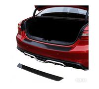 RYOSRKQMK Car Rear Bumper Protector for Peugeot E3008 2024-2026 Rear Boot Trunk Protector Strip Waterproof Anti-Scratch Rubber Black -Pointed