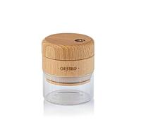 RYOT Wood GR8TR Herb Grinder with Clear or Matte Black Jar Body and Beech or Walnut Top (Beech Top/Clear Jar)