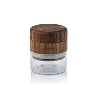 RYOT Wood GR8TR Herb Grinder with Clear or Matte Black Jar Body and Beech or Walnut Top (Walnut Top/Clear Jar)