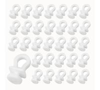 RYOZAI 100pcs Curtain Track Gliders, Hooks, Rollers, White Track Clips for Window, Door & Shower Curtains