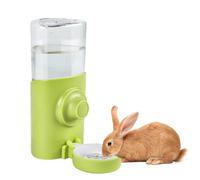 Rypet Hanging Rabbit Water Bottle Cage, 21oz Guinea Pig Water Bottle Dispenser, Automatic Small Pet Cage Water Feeder for Bunny Chinchilla Hamster Hedgehog Ferret Rat Gerbil Small Animal (Green)