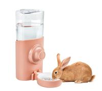 Rypet Hanging Rabbit Water Bottle Cage, 21oz Guinea Pig Water Bottle Dispenser, Automatic Small Pet Cage Water Feeder for Bunny Chinchilla Hamster Hedgehog Ferret Rat Gerbil Small Animal (Pink)