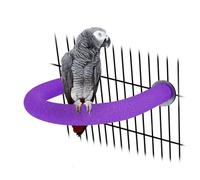 RYPET Parrot Perch Rough-surfaced - Quartz Sands Bird Cage Perches for Medium to Large Bird, U Shape Purple Large
